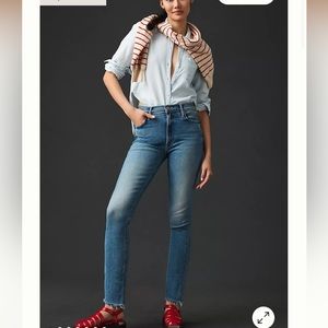 Mother Mid Rise Dazzler Ankle Fray Jean 25 New $238- anthropologie 😍